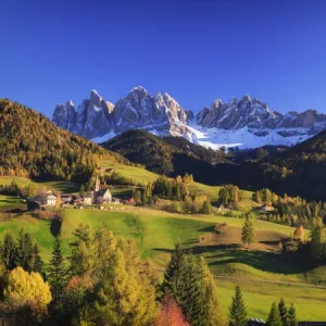 Italy, Trentino Alto Adige, South Tyrol Region, Val di Funes and Santa Magdalena