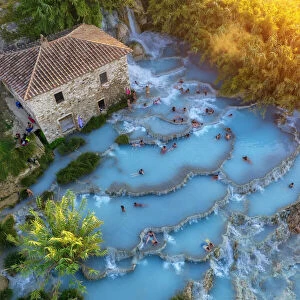 Italy, Tuscany, Grosseto, Saturnia, Saturnia Hot Springs
