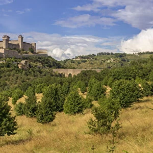 Italy, Umbria, Perugia district, Spoleto, Rocca Albornoz