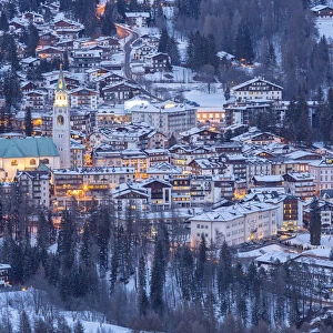Italy, Veneto, Dolomites, Cortina d Ampezzo before the night