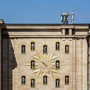 Jacquemart Clock, Palais de la Dynastie, Mont des Arts, Brussels, Belgium