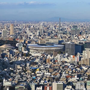 Japan, Honshu, Tokyo, Shibuya, View from Shibuya Scramble Square Building Rooftop Viewing