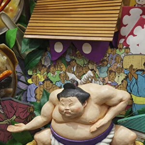 Japan, Tokyo, Model of Sumo Wrestler