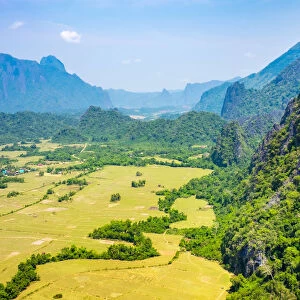 Karst landscape at Vang Vieng, Vientiane Province, Laos