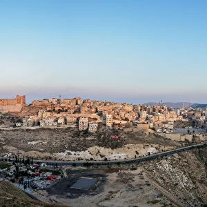 Kerak Castle at sunrise, Al-Karak, Karak Governorate, Jordan