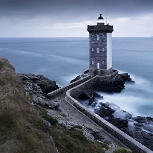 Kermorvan lighthouse at dawn, le Conquet, North Finistere, Brittany, France