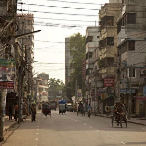 Khulna, Bangladesh. An urban street scene in central Khulna