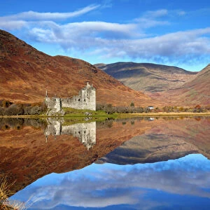 Kilchurne Castle Reflecting in Loch Awe, Strathclyde Region, Scotland
