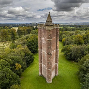 King Alfreds Tower near Stourhead, Somerset, England. Autumn (September) 2020