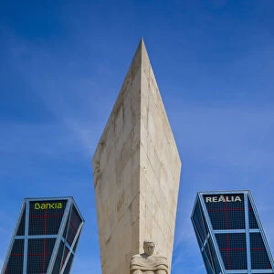 Kio Towers at the Plaza De Castilla, Madrid, Spain