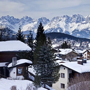 Kitzbuhel and the Wilder Kaiser mountain range, Tirol, Austria
