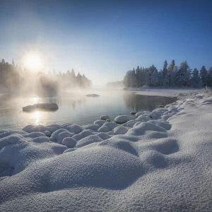 Kiveskoski River in winter, Finland