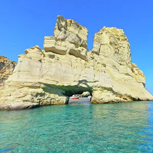 Kleftiko rock formations, Kleftiko, Milos Island, Cyclades Islands, Greece