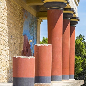 Knossos arechological site in Crete, Greece