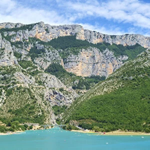 Lac de Sainte-Croix at the entrance of the Gorge du Verdon, Var / Alpes-de-Haute-Provence
