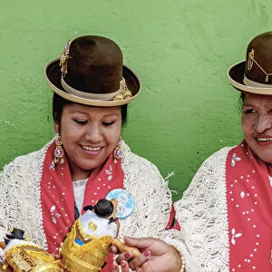 Ladies in traditional clothing, Fiesta de la Virgen de la Candelaria, Puno, Peru