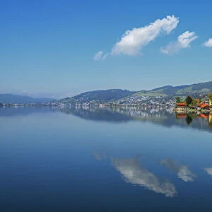 Lake Ageri with Oberageri and Unterageri, Kanton Zug