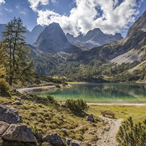 Lake Seebensee in Gais valley, Ehrwald in Tirol, Tyrol, Austria