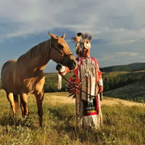 Lakota Indian in the Black Hills Print, Western South Dakota Lakota Indian in the Black Hills Print, Western South Dakota