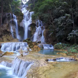 Laos, Luang Prabang (UNESCO Site), Tad Kouang Si Waterfalls