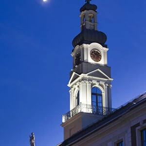 Latvia, Riga, Old Riga, Town Hall tower, evening