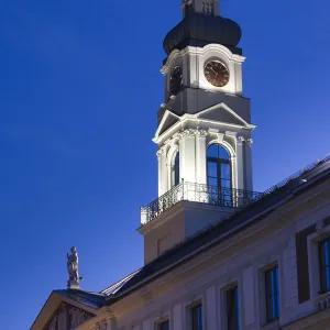 Latvia, Riga, Old Riga, Town Hall tower, evening