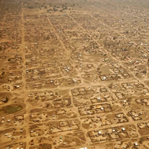 Leer, Unity State, South Sudan. Aerial view of the city