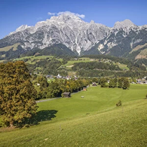 Leogang and the Leogang mountains, Salzburger Land, Austria