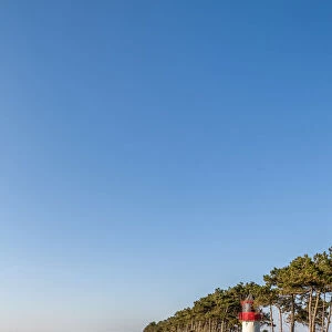Lighthouse and beach, Gellen, Hiddensee island, Mecklenburg-Western Pomerania, Germany
