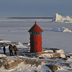 Lighthouse, Qeqertarsuaq, Disko Island, Greenland