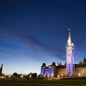 Lights and sound show, Parliament Hill, Ontario, Canada
