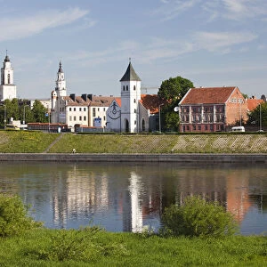 Lithuania, Central Lithuania, Kaunas, Old Town and Nemunas riverfront, morning