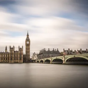 London, Westminster, House of Parliament with Big Ben