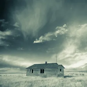 Lone building, Cardston, Alberta, Canada