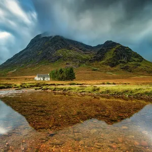 Lone Cottage, Glen Coe, Highland Region, Scotland Lone Cottage, Glen Coe, Highland Region, Scotland