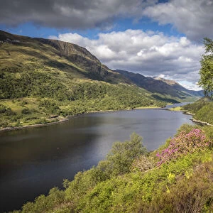 Lookout above Loch Leven looking east, Kinlochleven, Highlands, Scotland, Great Britain