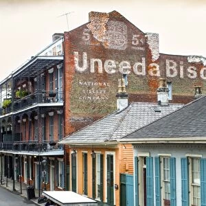 Louisiana, New Orleans, French Quarter, Dumaine Street, Historic Uneeda Biscuit Sign