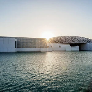 Louvre Museum at sunset, Abu Dhabi, United Arab Emirates