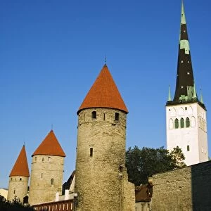 Lower Town City Wall Towers and St Olav Church