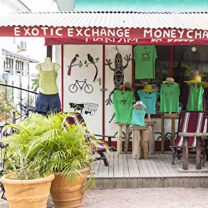 LSmall shop selling beachwear, a Digue, Seychelles