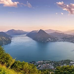 Lugano, lake Lugano, Ticino canton, Switzerland