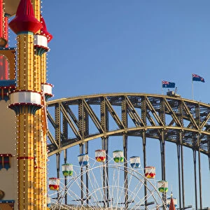 Luna Park and Sydney Harbour Bridge, Sydney, New South Wales, Australia