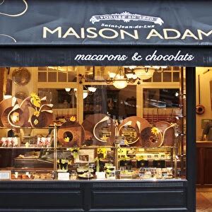 Macarons and chocolate shop in Saint Jean de Luz, Labourd, France