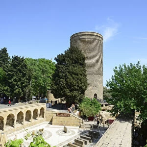 The Maiden Tower (Qiz Qalasi), a 12th century monument in the Old City, and Haji Bani