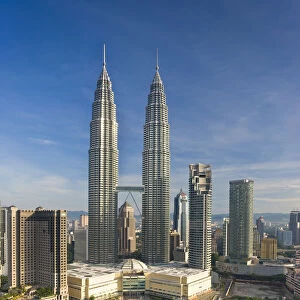 Malaysia, Kuala Lumpur, view over the KLCC - Kuala Lumpur City Centre & Petronas Towers