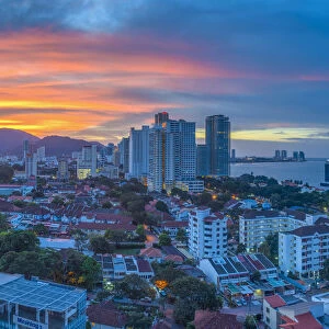 Malaysia, Penang, Georgetown, Modern Skyline