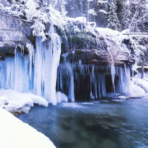 Maligne Canyon in Winter, Jasper National Park, Alberta, Canada