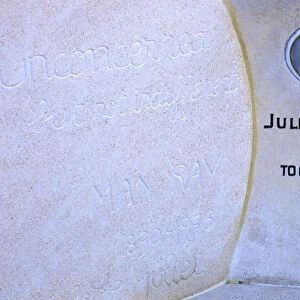 Man Ray and Juliet Rays Gravestone, Montparnasse Cemetery, Montparnasse, Paris
