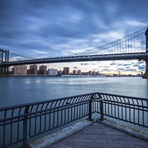 Manhattan Bridge from Brooklyn, New York City, New York, USA