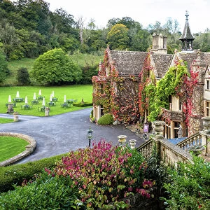 The Manor House, 14th century building set in 365 acres of secluded parkland in the Cotswold village Castle Combe, Wiltshire, Cotswolds, England